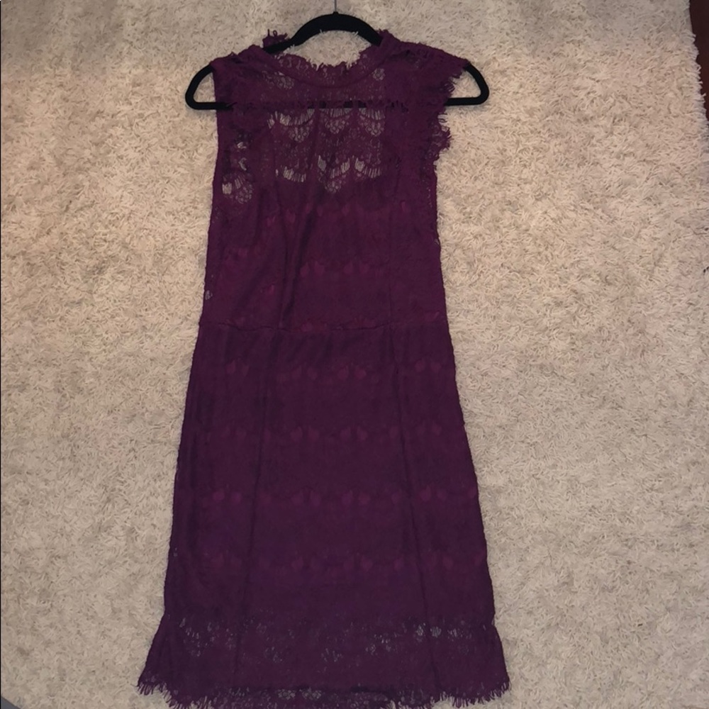 Free People Magenta Lace Dress